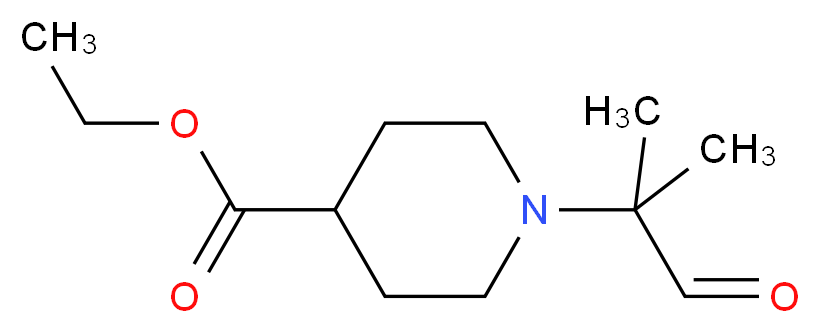 Ethyl 1-(1,1-dimethyl-2-oxoethyl)-4-piperidinecarboxylate_分子结构_CAS_)