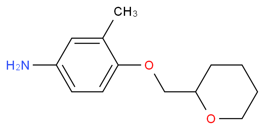 3-Methyl-4-(tetrahydro-2H-pyran-2-ylmethoxy)-phenylamine_分子结构_CAS_)