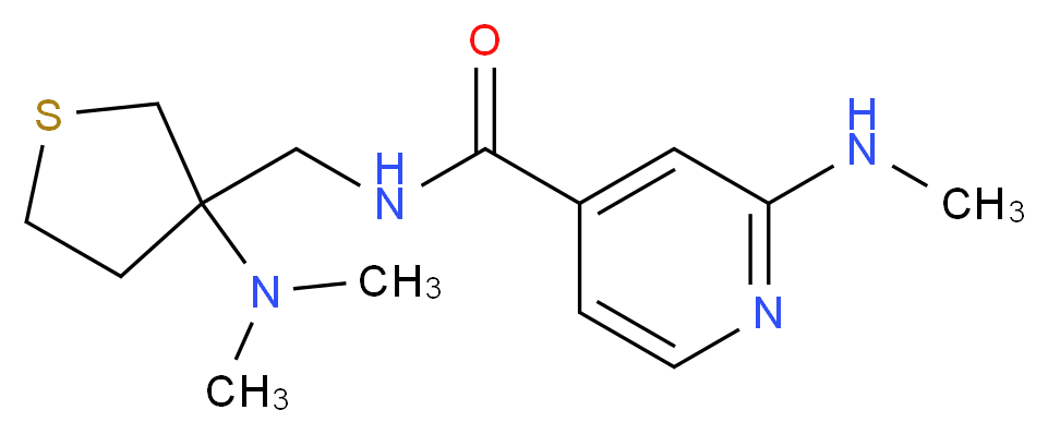 N-{[3-(dimethylamino)tetrahydro-3-thienyl]methyl}-2-(methylamino)isonicotinamide_分子结构_CAS_)