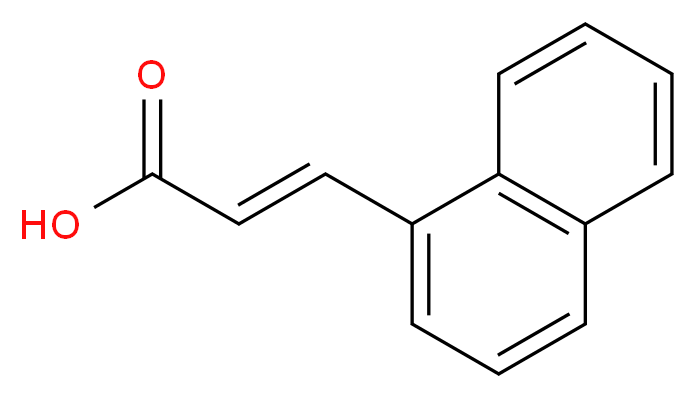 (2E)-3-(naphthalen-1-yl)prop-2-enoic acid_分子结构_CAS_13026-12-5