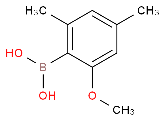 (2-methoxy-4,6-dimethylphenyl)boronic acid_分子结构_CAS_355836-08-7