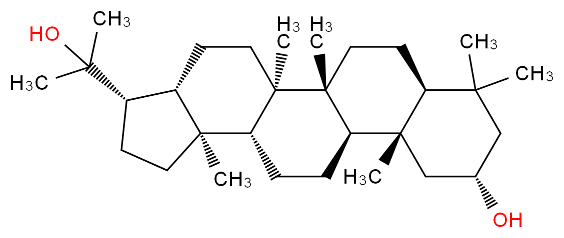 (1R,2R,5S,6S,9S,10R,13R,14S,16S,19S)-6-(2-hydroxypropan-2-yl)-1,2,9,14,18,18-hexamethylpentacyclo[11.8.0.0<sup>2</sup>,<sup>1</sup><sup>0</sup>.0<sup>5</sup>,<sup>9</sup>.0<sup>1</sup><sup>4</sup>,<sup>1</sup><sup>9</sup>]henicosan-16-ol_分子结构_CAS_1193250-54-2