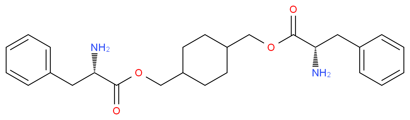 [4-({[(2S)-2-amino-3-phenylpropanoyl]oxy}methyl)cyclohexyl]methyl (2S)-2-amino-3-phenylpropanoate_分子结构_CAS_205654-87-1