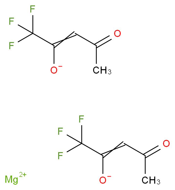 magnesium(2+) ion bis(1,1,1-trifluoro-4-oxopent-2-en-2-olate)_分子结构_CAS_53633-79-7