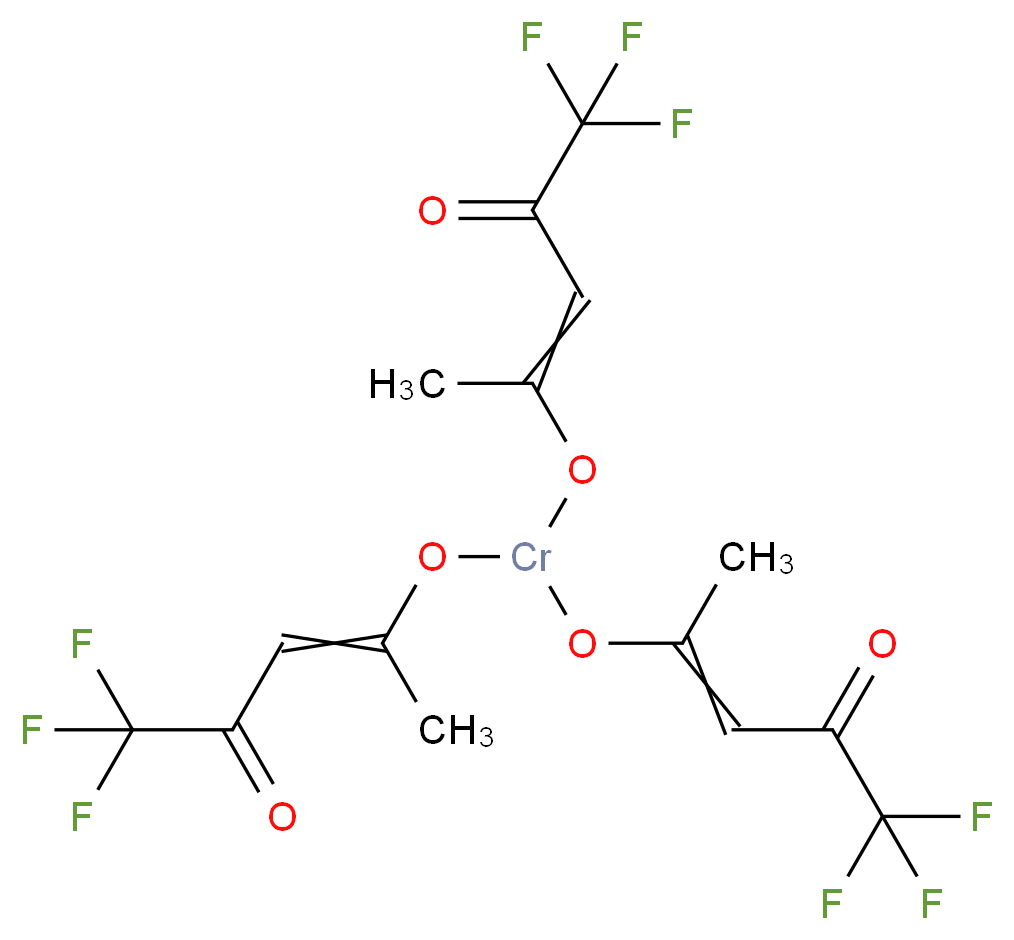 4-({bis[(5,5,5-trifluoro-4-oxopent-2-en-2-yl)oxy]chromio}oxy)-1,1,1-trifluoropent-3-en-2-one_分子结构_CAS_14592-89-3