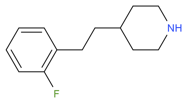 4-[2-(2-Fluorophenyl)ethyl]piperidine_分子结构_CAS_614731-85-0)