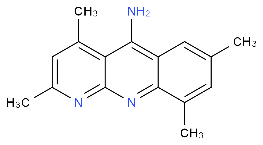 2,4,7,9-Tetramethylbenzo[b]-1,8-naphthyridin-5-amine_分子结构_CAS_309726-06-5)