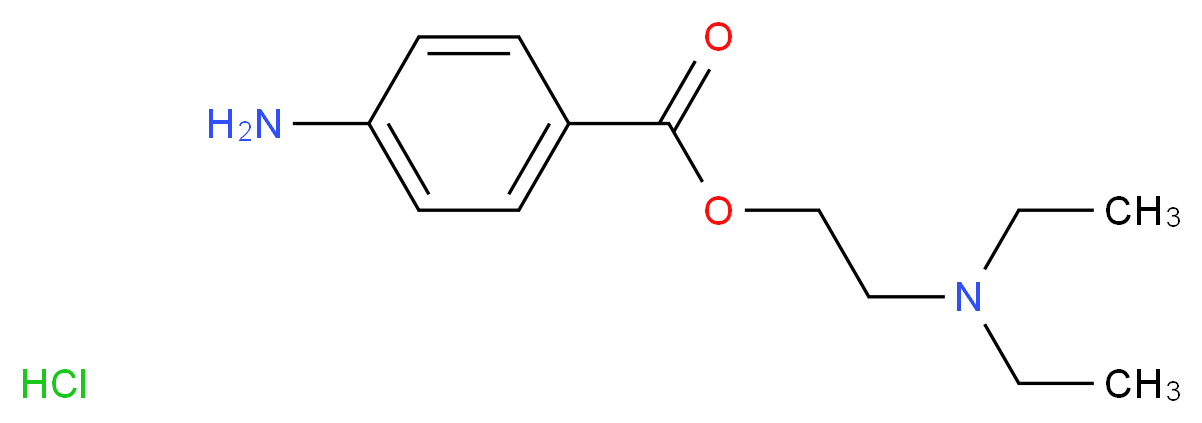 2-(diethylamino)ethyl 4-aminobenzoate hydrochloride_分子结构_CAS_)
