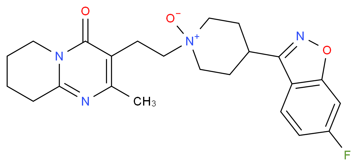 4-(6-fluoro-1,2-benzoxazol-3-yl)-1-(2-{2-methyl-4-oxo-4H,6H,7H,8H,9H-pyrido[1,2-a]pyrimidin-3-yl}ethyl)piperidin-1-ium-1-olate_分子结构_CAS_832747-55-4