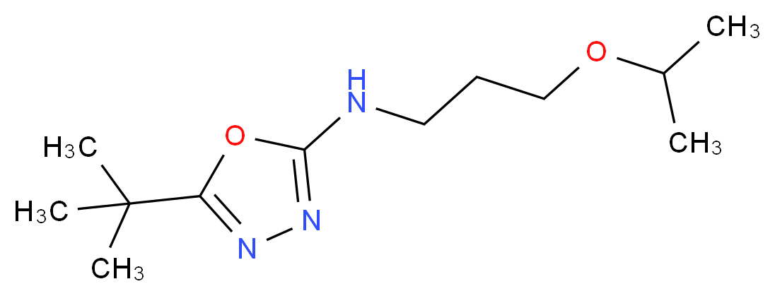 5-tert-butyl-N-(3-isopropoxypropyl)-1,3,4-oxadiazol-2-amine_分子结构_CAS_)