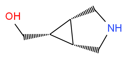 (1R,5S,6R)-3-azabicyclo[3.1.0]hexan-6-ylmethanol_分子结构_CAS_134575-13-6