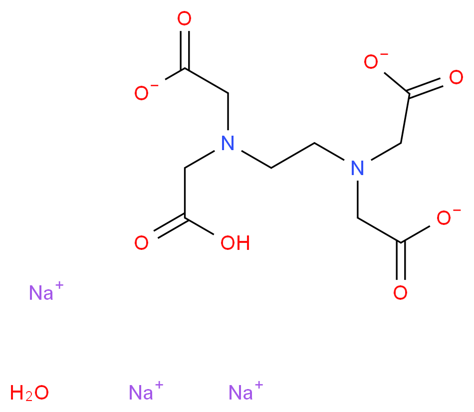 乙二胺四乙酸 三钠盐 水合物_分子结构_CAS_85715-60-2)