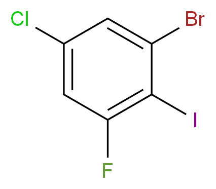 1-Bromo-5-chloro-3-fluoro-2-iodobenzene_分子结构_CAS_201849-16-3)