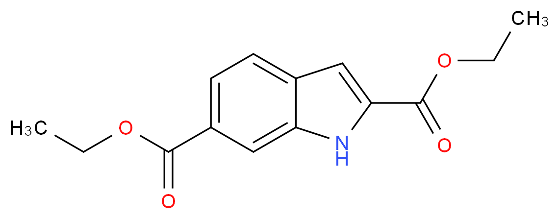 2,6-diethyl 1H-indole-2,6-dicarboxylate_分子结构_CAS_107516-75-6