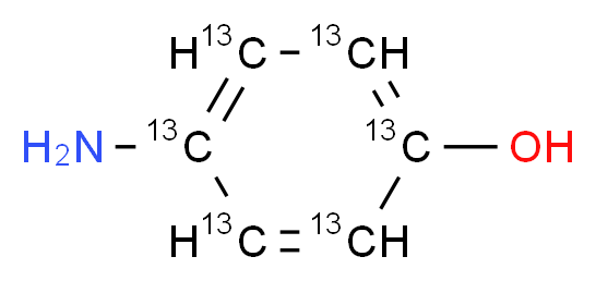 4-Aminophenol-13C6_分子结构_CAS_)