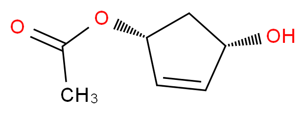 (1R,4S)-4-hydroxycyclopent-2-en-1-yl acetate_分子结构_CAS_60410-16-4