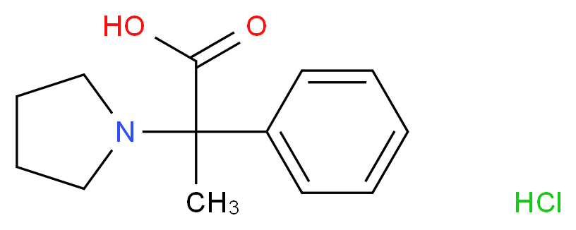 2-phenyl-2-(pyrrolidin-1-yl)propanoic acid hydrochloride_分子结构_CAS_)