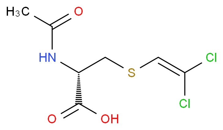 (2S)-3-[(2,2-dichloroethenyl)sulfanyl]-2-acetamidopropanoic acid_分子结构_CAS_126543-43-9