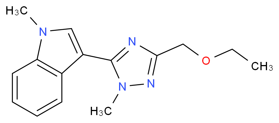 3-[3-(ethoxymethyl)-1-methyl-1H-1,2,4-triazol-5-yl]-1-methyl-1H-indole_分子结构_CAS_)