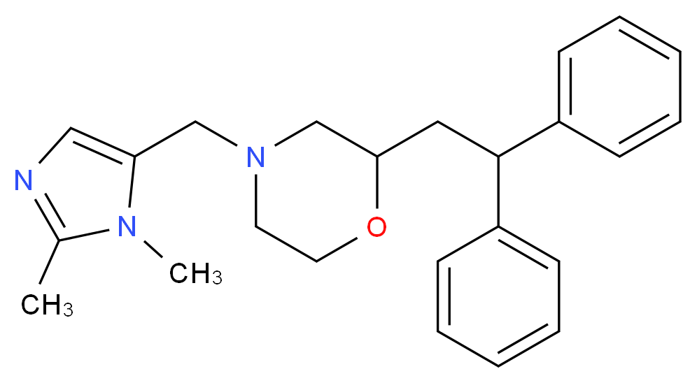 4-[(1,2-dimethyl-1H-imidazol-5-yl)methyl]-2-(2,2-diphenylethyl)morpholine_分子结构_CAS_)