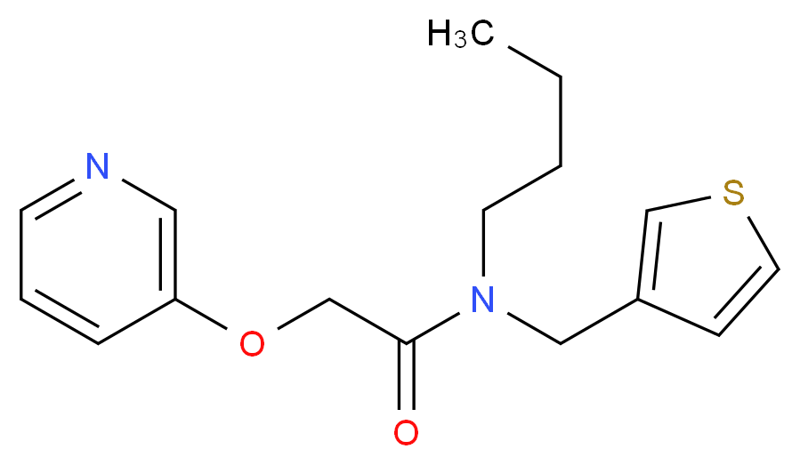 N-butyl-2-(pyridin-3-yloxy)-N-(3-thienylmethyl)acetamide_分子结构_CAS_)