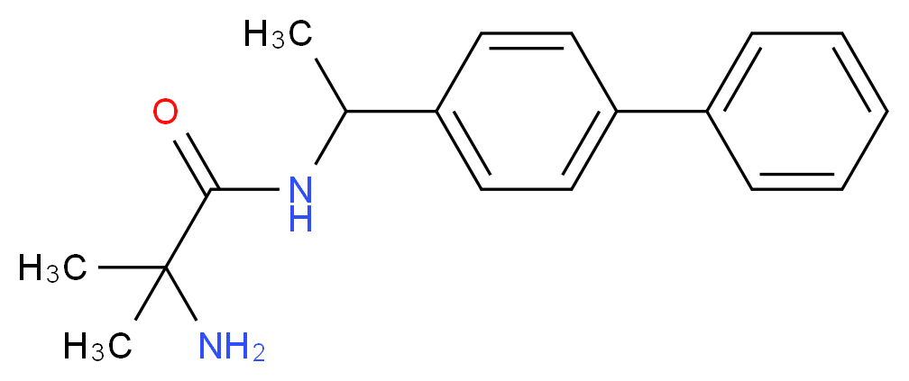 2-amino-N-(1-biphenyl-4-ylethyl)-2-methylpropanamide_分子结构_CAS_)