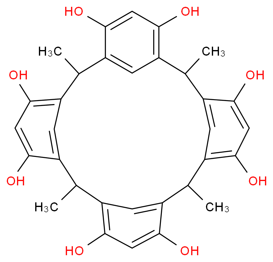 C-甲基杯[4]烃间苯二酚_分子结构_CAS_65338-98-9)
