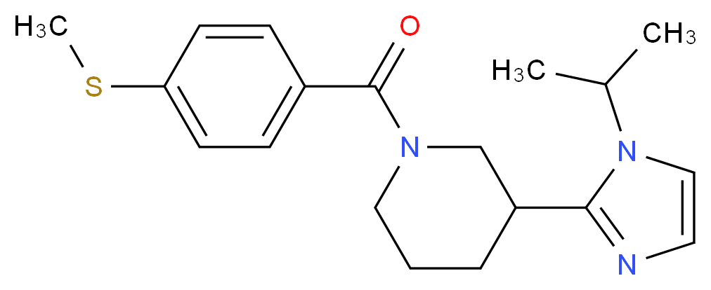 3-(1-isopropyl-1H-imidazol-2-yl)-1-[4-(methylthio)benzoyl]piperidine_分子结构_CAS_)