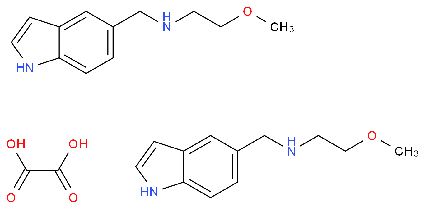 N-((1H-indol-5-yl)methyl)-2-methoxyethanamine hemioxalate_分子结构_CAS_)