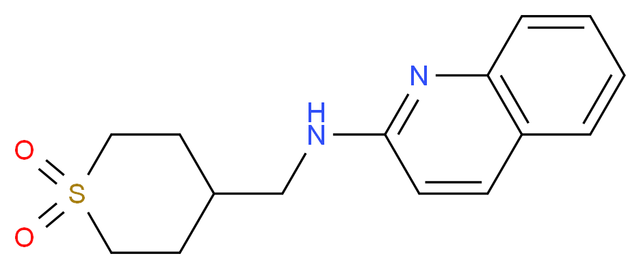 N-[(1,1-dioxidotetrahydro-2H-thiopyran-4-yl)methyl]-2-quinolinamine_分子结构_CAS_)