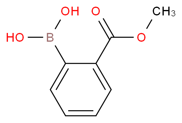 2-(Methoxycarbonyl)benzeneboronic acid_分子结构_CAS_374538-03-1)