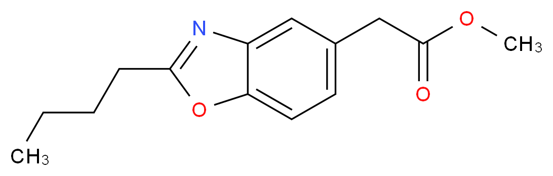 Methyl 2-(2-butyl-1,3-benzoxazol-5-yl)acetate_分子结构_CAS_)