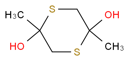 2,5-二甲基-2,5-二羟基-1,4-二噻烷_分子结构_CAS_55704-78-4)