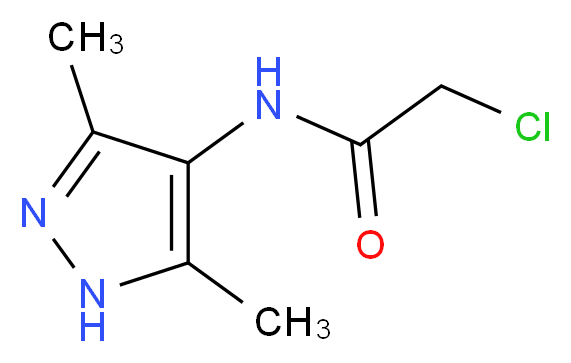 2-chloro-N-(3,5-dimethyl-1H-pyrazol-4-yl)acetamide_分子结构_CAS_436100-01-5)