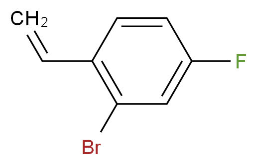 2-Bromo-4-fluoro-1-vinylbenzene_分子结构_CAS_1221684-51-0)