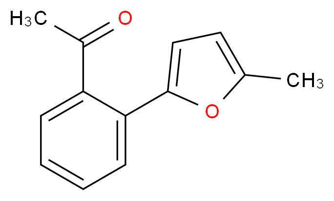 1-[2-(5-Methyl-2-furyl)phenyl]ethanone_分子结构_CAS_138350-43-3)