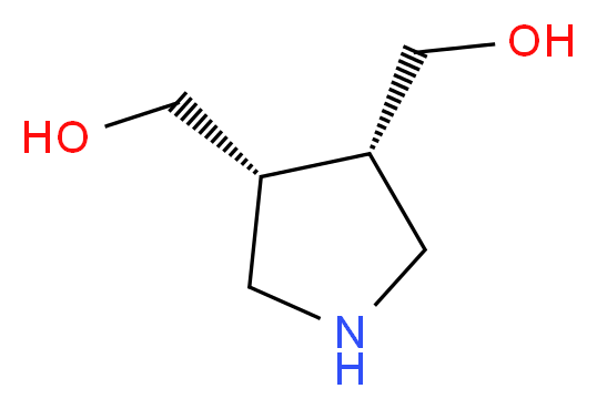 cis-Pyrrolidine-3,4-diyldimethanol_分子结构_CAS_848616-45-5)