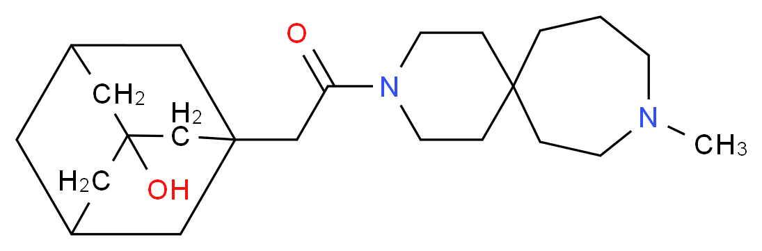 3-[2-(9-methyl-3,9-diazaspiro[5.6]dodec-3-yl)-2-oxoethyl]adamantan-1-ol_分子结构_CAS_)