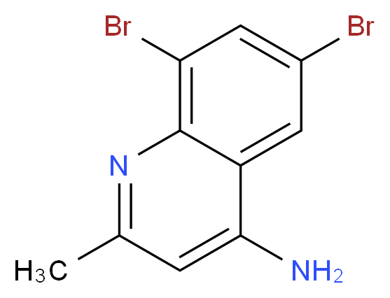 4-AMINO-6,8-DIBROMO-2-METHYLQUINOLINE_分子结构_CAS_96938-27-1)