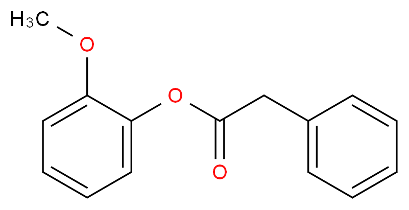 2-methoxyphenyl 2-phenylacetate_分子结构_CAS_4112-89-4