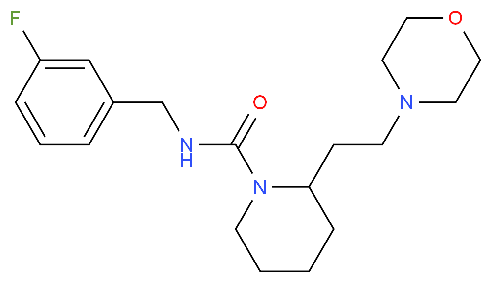 N-(3-fluorobenzyl)-2-[2-(4-morpholinyl)ethyl]-1-piperidinecarboxamide_分子结构_CAS_)