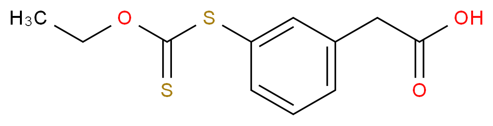2-{3-[(ethoxymethanethioyl)sulfanyl]phenyl}acetic acid_分子结构_CAS_887354-92-9