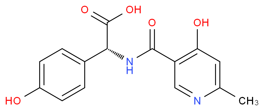 (R)-2-(4-Hydroxy-6-MethylnicotinaMido)-2-(4-hydroxyphenyl)acetic acid_分子结构_CAS_70785-61-4)