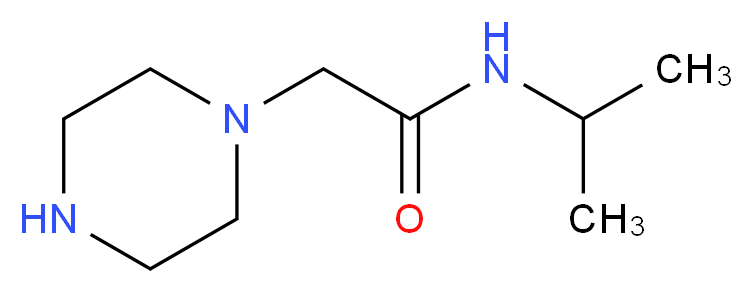 2-(piperazin-1-yl)-N-(propan-2-yl)acetamide_分子结构_CAS_39890-42-1