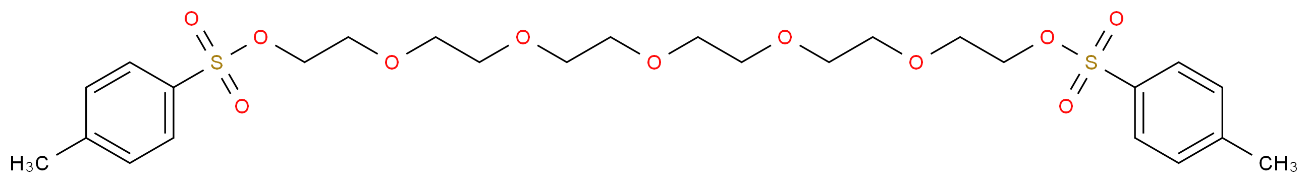 17-[(4-methylbenzenesulfonyl)oxy]-3,6,9,12,15-pentaoxaheptadecan-1-yl 4-methylbenzene-1-sulfonate_分子结构_CAS_42749-27-9