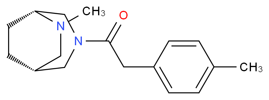 (1R*,5R*)-6-methyl-3-[(4-methylphenyl)acetyl]-3,6-diazabicyclo[3.2.2]nonane_分子结构_CAS_)
