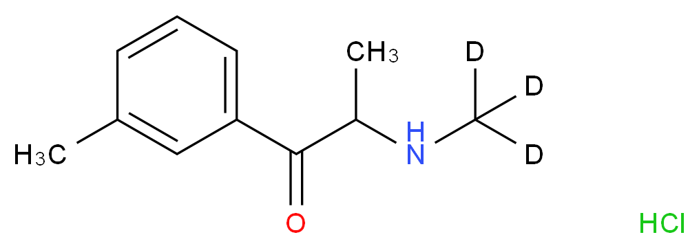 2-[(<sup>2</sup>H<sub>3</sub>)methylamino]-1-(3-methylphenyl)propan-1-one hydrochloride_分子结构_CAS_1329834-37-8