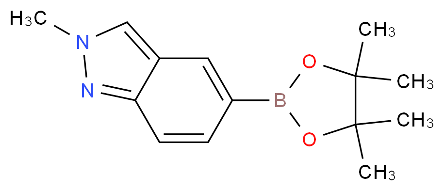 2-Methyl-2H-indazole-5-boronic acid pinacol ester_分子结构_CAS_1189746-27-7)