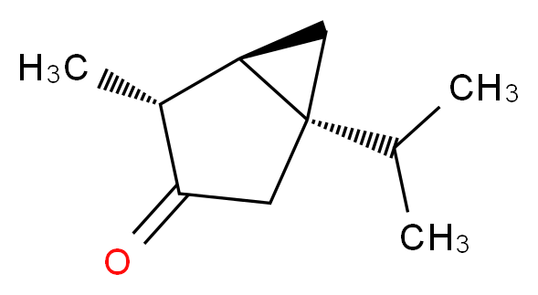 (1S,4R,5R)-4-methyl-1-(propan-2-yl)bicyclo[3.1.0]hexan-3-one_分子结构_CAS_546-80-5