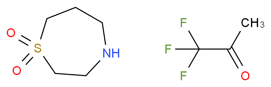 1$l^{6},4-thiazepane-1,1-dione; 1,1,1-trifluoropropan-2-one_分子结构_CAS_756815-81-3